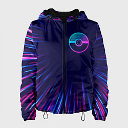 Куртка с капюшоном женская Pokemon neon blast lines, цвет: 3D-черный