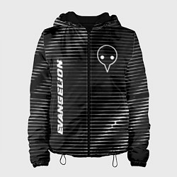 Куртка с капюшоном женская Evangelion metal anime lines, цвет: 3D-черный
