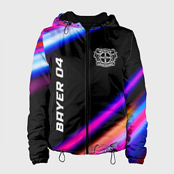 Куртка с капюшоном женская Bayer 04 speed game lights, цвет: 3D-черный
