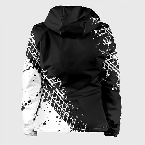 Женская куртка Шевроле: следы от шин / 3D-Черный – фото 2