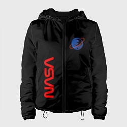 Куртка с капюшоном женская Nasa космический бренд, цвет: 3D-черный