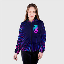 Куртка с капюшоном женская Spirited Away neon blast lines, цвет: 3D-черный — фото 2