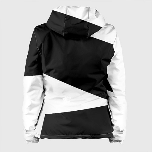 Женская куртка Герб РФ геометрия текстура / 3D-Черный – фото 2