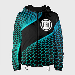 Куртка с капюшоном женская Fiat electro hexagon, цвет: 3D-черный