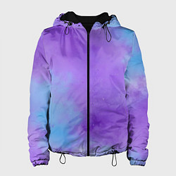 Куртка с капюшоном женская Фиолетовый космический туман, цвет: 3D-черный