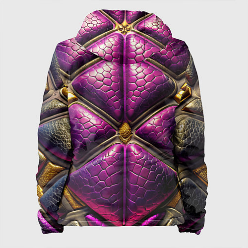 Женская куртка Текстурная кожа в космическом стиле костюма жука / 3D-Черный – фото 2