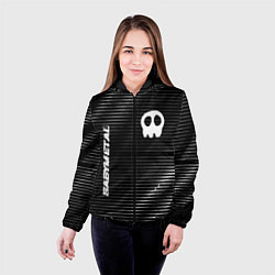 Куртка с капюшоном женская Babymetal metal rock lines, цвет: 3D-черный — фото 2