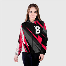 Куртка с капюшоном женская Beastars electro lines, цвет: 3D-черный — фото 2