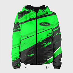 Куртка с капюшоном женская Ford sport green, цвет: 3D-черный