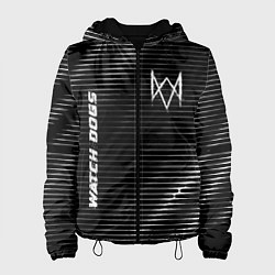 Куртка с капюшоном женская Watch Dogs metal game lines, цвет: 3D-черный