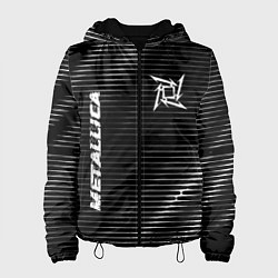 Куртка с капюшоном женская Metallica metal rock lines, цвет: 3D-черный
