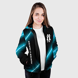 Куртка с капюшоном женская Hunter x Hunter неоновые лампы, цвет: 3D-черный — фото 2