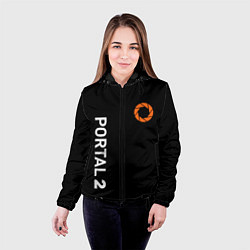 Куртка с капюшоном женская Portal logo brend, цвет: 3D-черный — фото 2