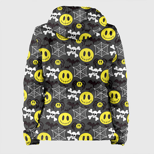 Женская куртка Смайлик хэллоуин / 3D-Черный – фото 2