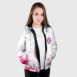 Куртка с капюшоном женская Баерн Мюнхен, цвет: 3D-черный — фото 2