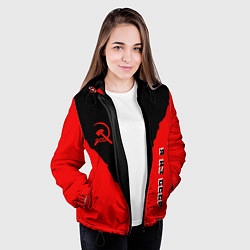 Куртка с капюшоном женская СССР место рождения краски, цвет: 3D-черный — фото 2