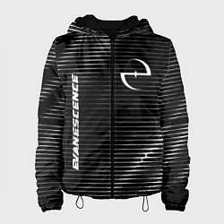 Куртка с капюшоном женская Evanescence metal rock lines, цвет: 3D-черный
