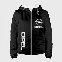 Куртка с капюшоном женская Opel white logo, цвет: 3D-белый