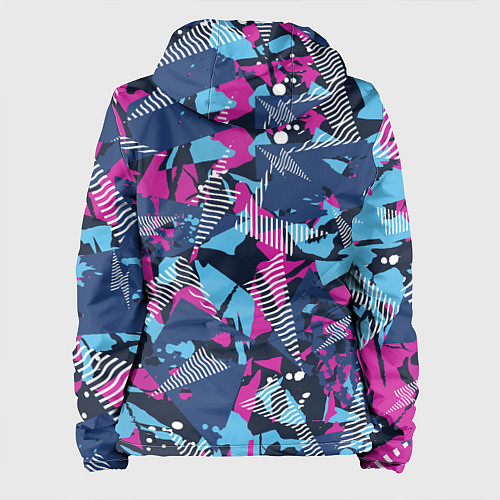 Женская куртка Яркий абстрактный узор для спорта / 3D-Черный – фото 2