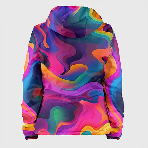Женская куртка Неоновые формы / 3D-Черный – фото 2