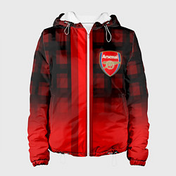 Куртка с капюшоном женская Arsenal fc sport geometry steel, цвет: 3D-белый