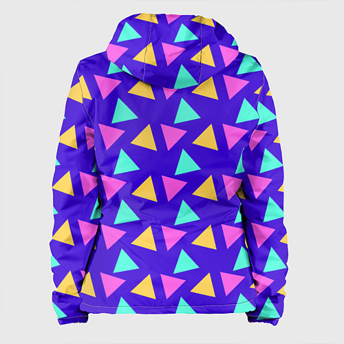 Женская куртка Треугольники паттерн / 3D-Черный – фото 2