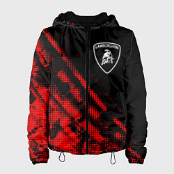 Куртка с капюшоном женская Lamborghini sport grunge, цвет: 3D-черный