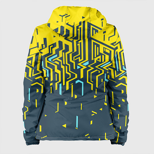 Женская куртка Яркий абстрактный геометрический рисунок для спорт / 3D-Черный – фото 2