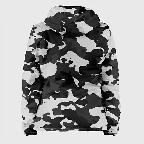 Женская куртка Камуфляж серый / 3D-Черный – фото 2