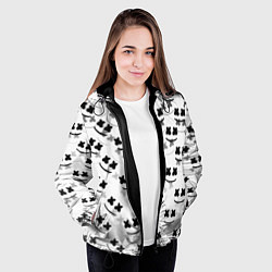 Куртка с капюшоном женская Marshmello dj pattern, цвет: 3D-черный — фото 2