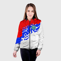 Куртка с капюшоном женская Триколор - ВДВ, цвет: 3D-черный — фото 2