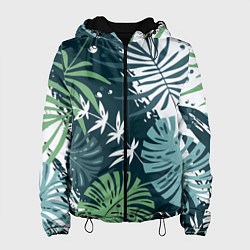 Женская куртка Листья тропических джунглей абстракция
