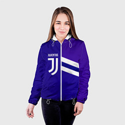 Куртка с капюшоном женская Juventus sport geometry line, цвет: 3D-белый — фото 2