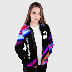 Куртка с капюшоном женская Babymetal neon rock lights, цвет: 3D-черный — фото 2