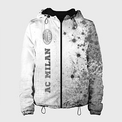 Куртка с капюшоном женская AC Milan - white gradient по-вертикали, цвет: 3D-черный