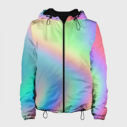 Куртка с капюшоном женская Бензиновый градиент, цвет: 3D-черный