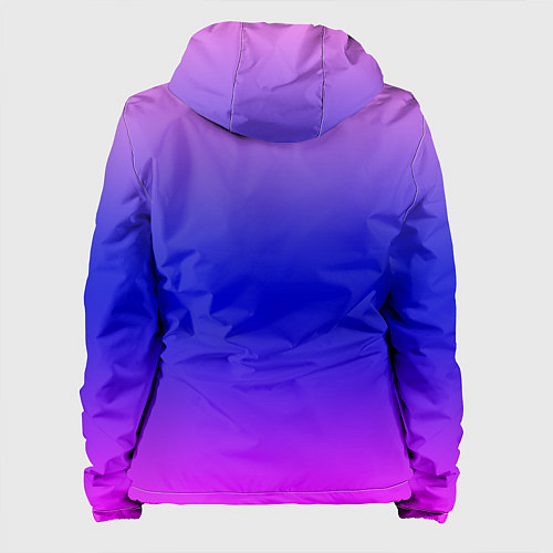 Женская куртка Неоновая градиент абстракция / 3D-Черный – фото 2
