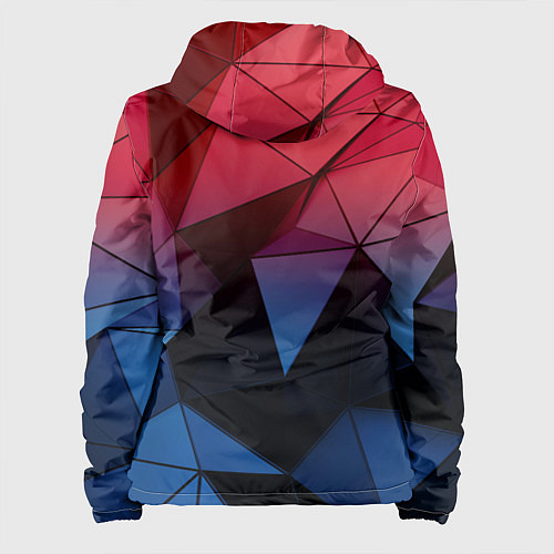Женская куртка Абстрактная геометрия polygon / 3D-Черный – фото 2