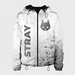 Куртка с капюшоном женская Stray - white gradient вертикально, цвет: 3D-черный