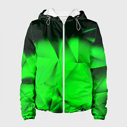 Куртка с капюшоном женская Кислотная абстракция кубы, цвет: 3D-белый