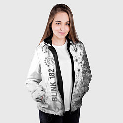 Куртка с капюшоном женская Blink 182 - white gradient по-вертикали, цвет: 3D-черный — фото 2