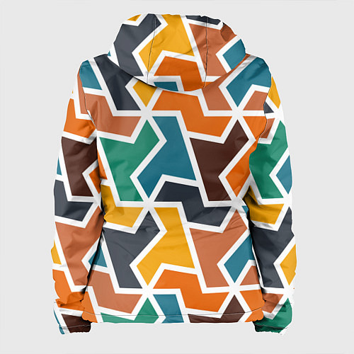 Женская куртка Геометрический узор разноцветный / 3D-Черный – фото 2