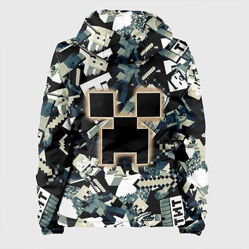 Женская куртка Логотип Minecraft и его персонажи / 3D-Черный – фото 2