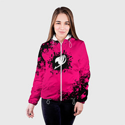 Куртка с капюшоном женская Хвост феи краски аниме, цвет: 3D-белый — фото 2