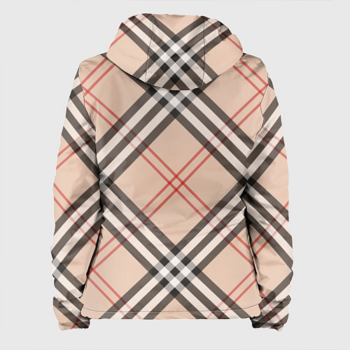 Женская куртка Стильная клетка - шотландка, крупно / 3D-Черный – фото 2