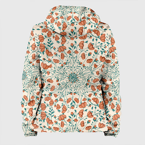 Женская куртка Цветочный узор калейдоскоп / 3D-Черный – фото 2