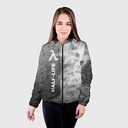 Куртка с капюшоном женская Half-Life - grey gradient по-вертикали, цвет: 3D-черный — фото 2