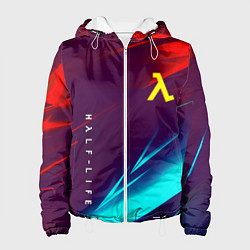 Куртка с капюшоном женская Half life stripes neon, цвет: 3D-белый