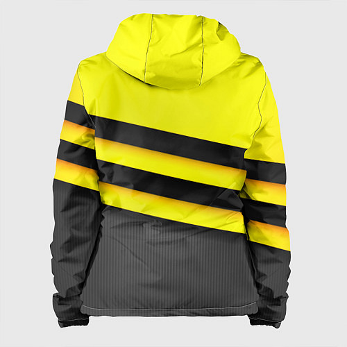 Женская куртка Герб РФ геометрия линии / 3D-Черный – фото 2