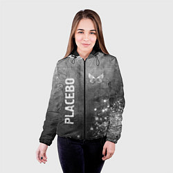 Куртка с капюшоном женская Placebo - grey gradient вертикально, цвет: 3D-черный — фото 2